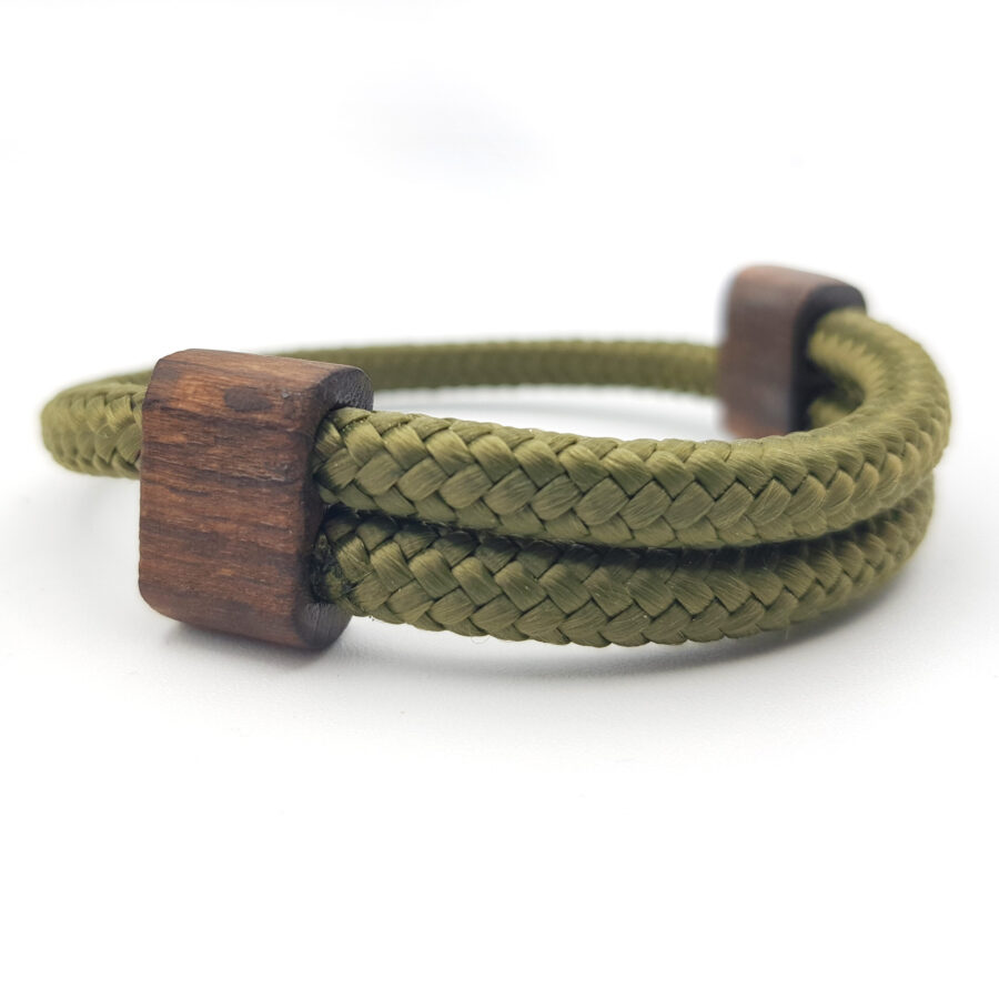 ARMBAND Segeltau mit Holz