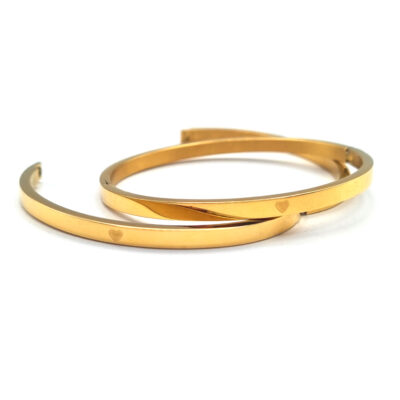 ARMREIF Edelstahl goldfarben mit Herz