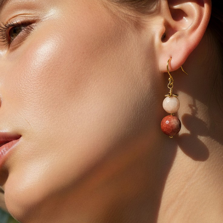 OHRRINGE Sterling Silber mit Achat