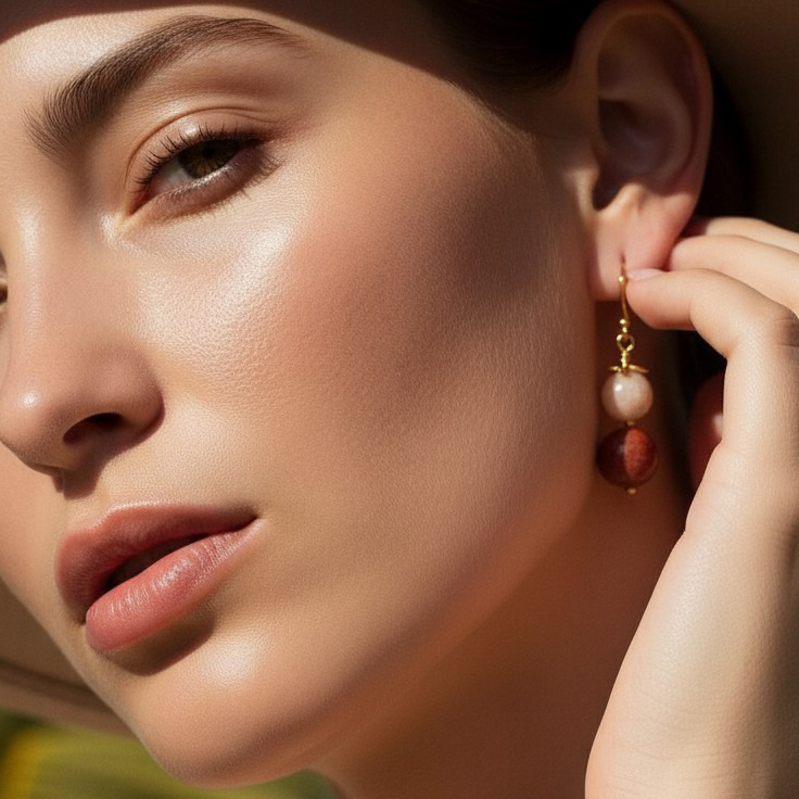 OHRRINGE Sterling Silber mit Achat