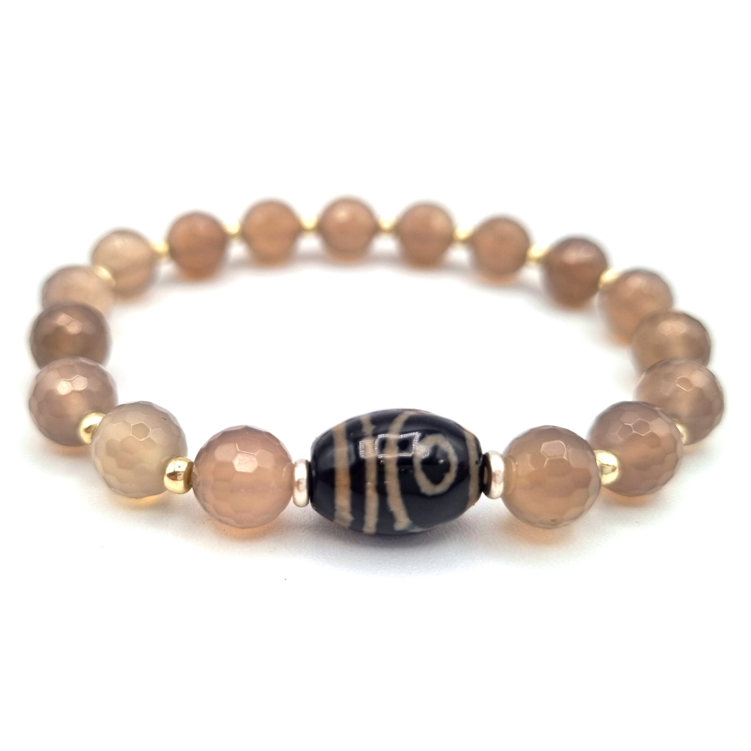 ARMBAND Achat mit Dzi Perle