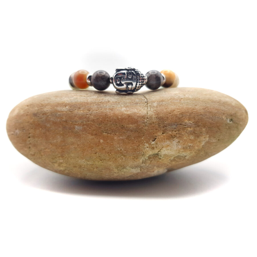 ARMBAND Amazonit mit Buddah