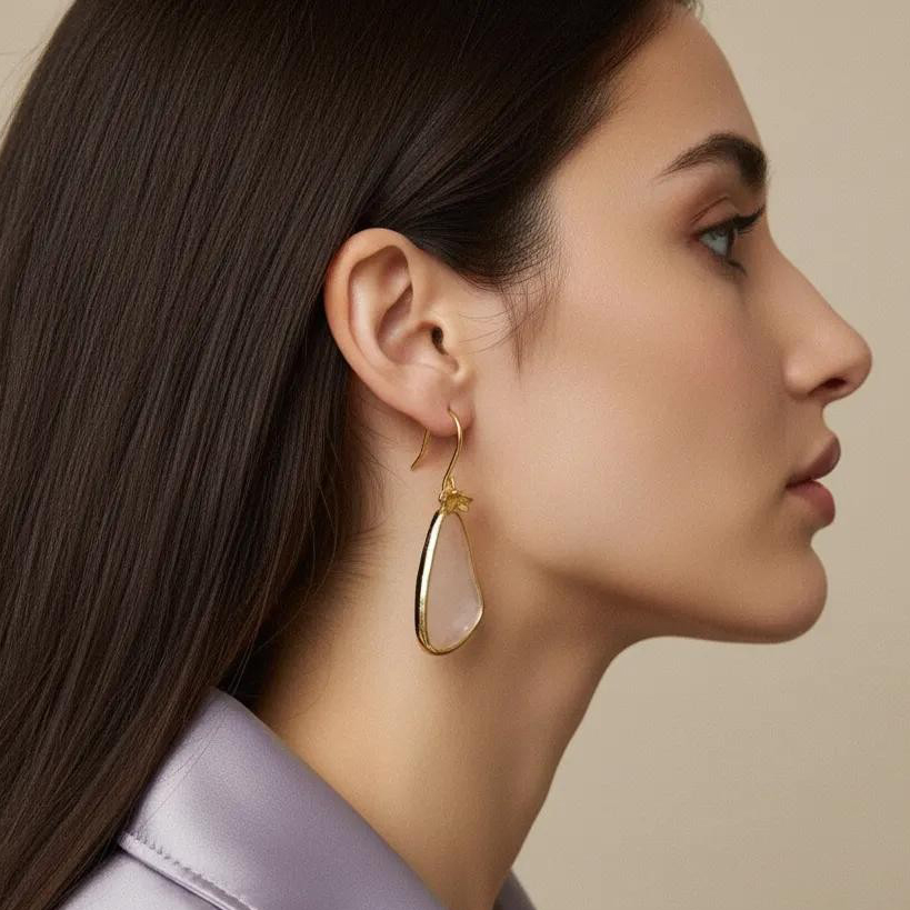 OHRRINGE Sterling Silber mit Jade