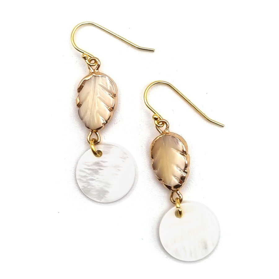 OHRRINGE Sterling Silber mit Perlmutt