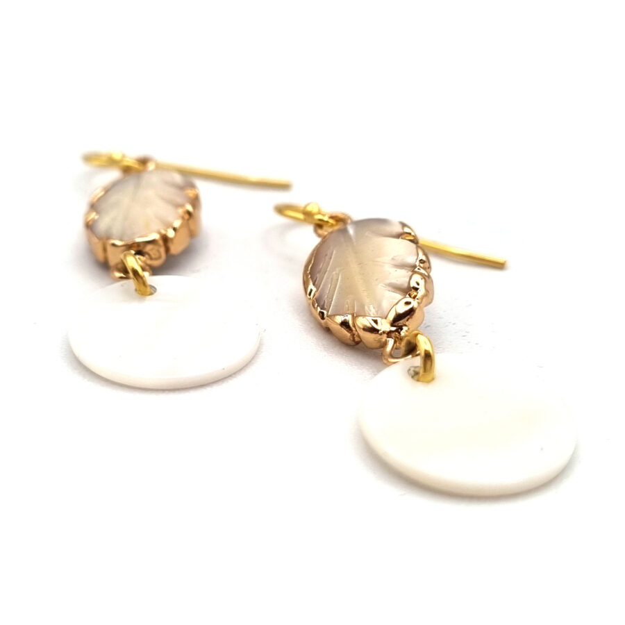 OHRRINGE Sterling Silber mit Perlmutt