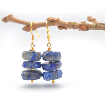 OHRRINGE Labradorit und Silber