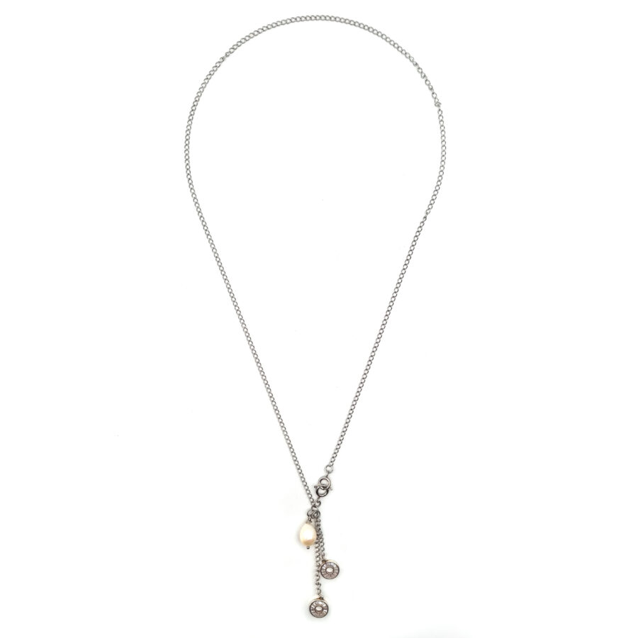 KETTE Edelstahl mit Perle, Zirkonia und Silber