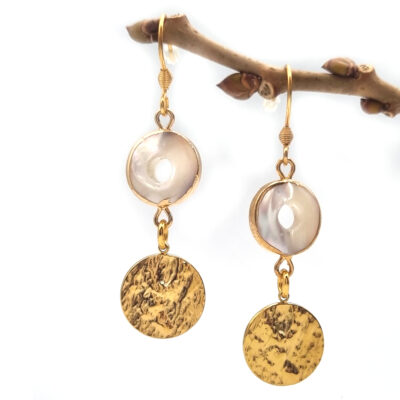 OHRRINGE Perlmutt und Edelstahl