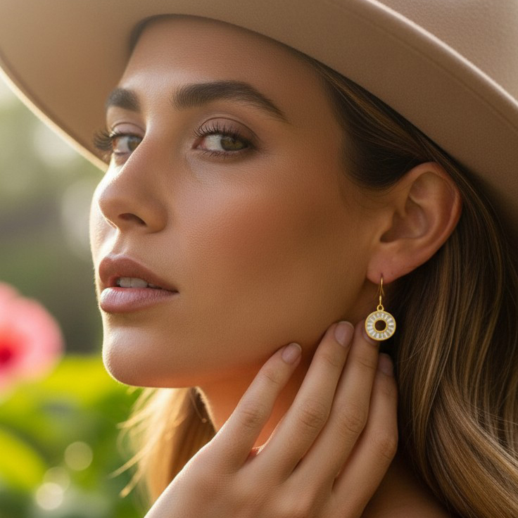 OHRRINGE Sterling Silber mit Zirkonia rund