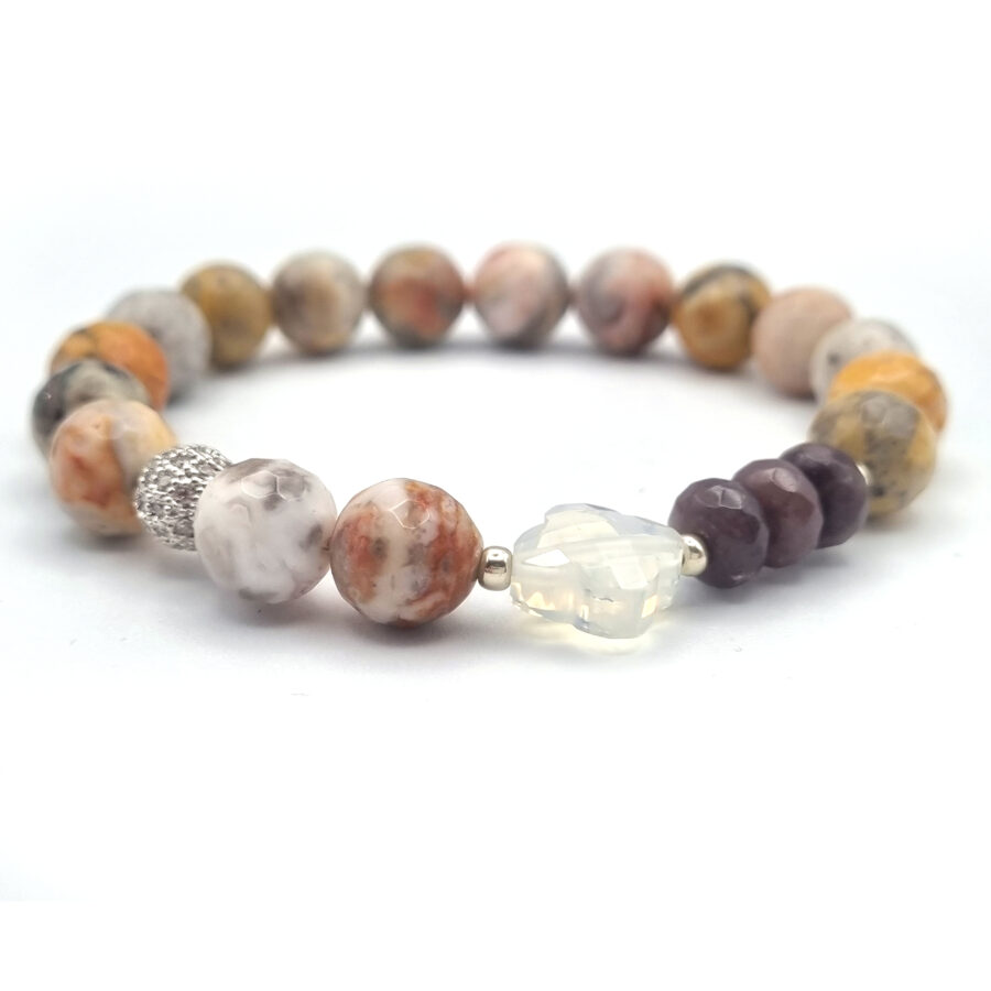 ARMBAND Achat und brauner Aventurin