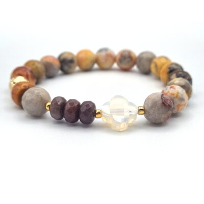 ARMBAND Achat und brauner Aventurin