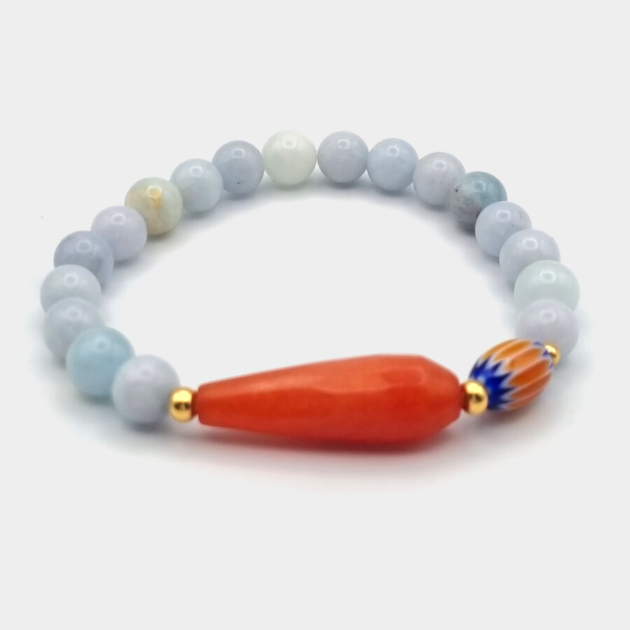 ARMBAND Aquamarin mit Achat