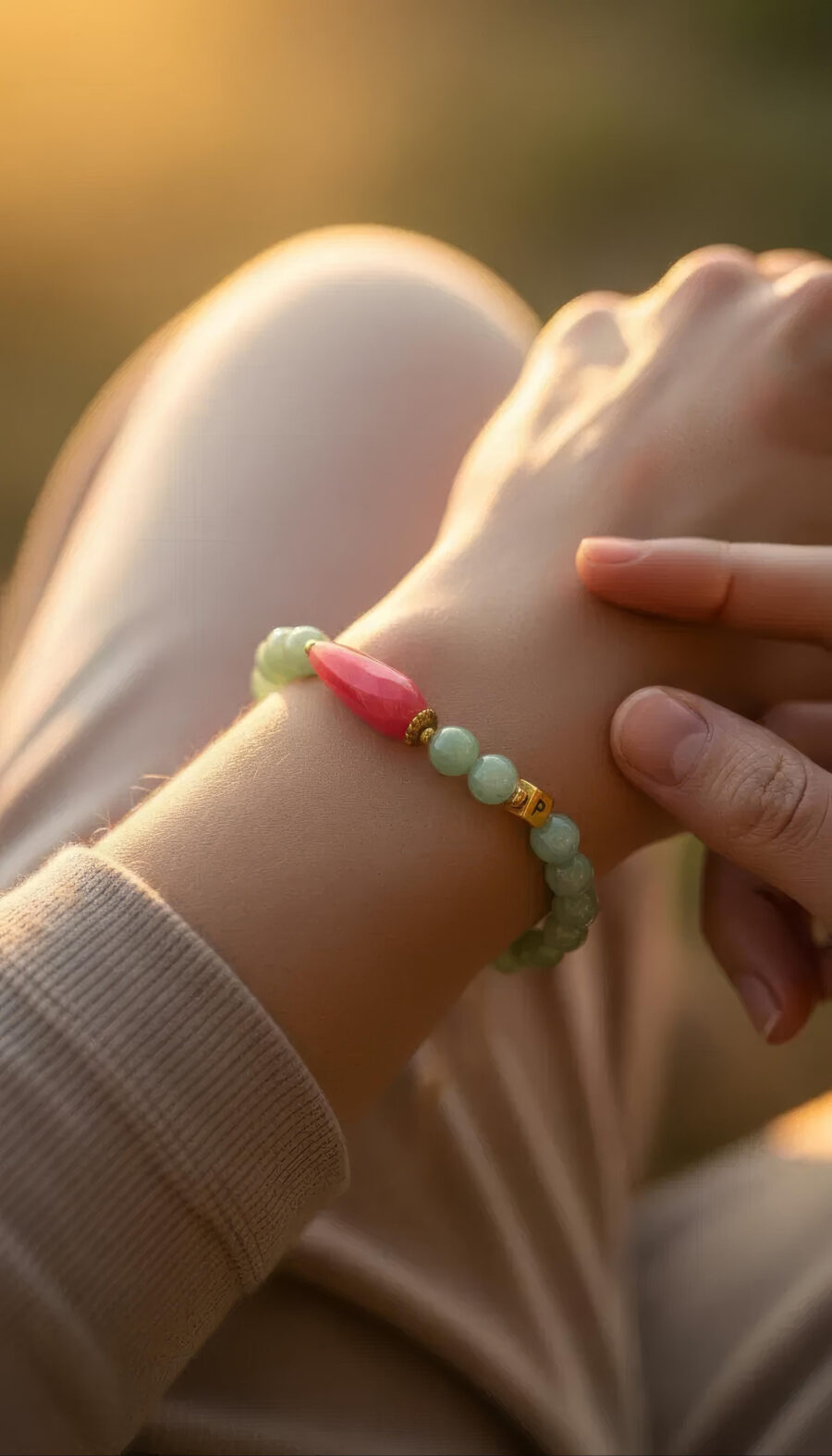 ARMBAND Persische Jade mit Achat - Hope