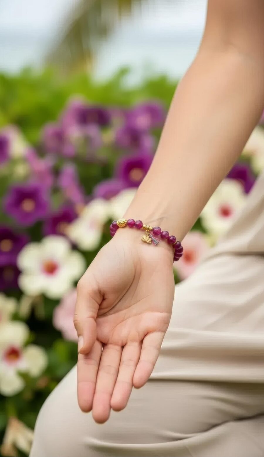 ARMBAND Achat mit Buddha