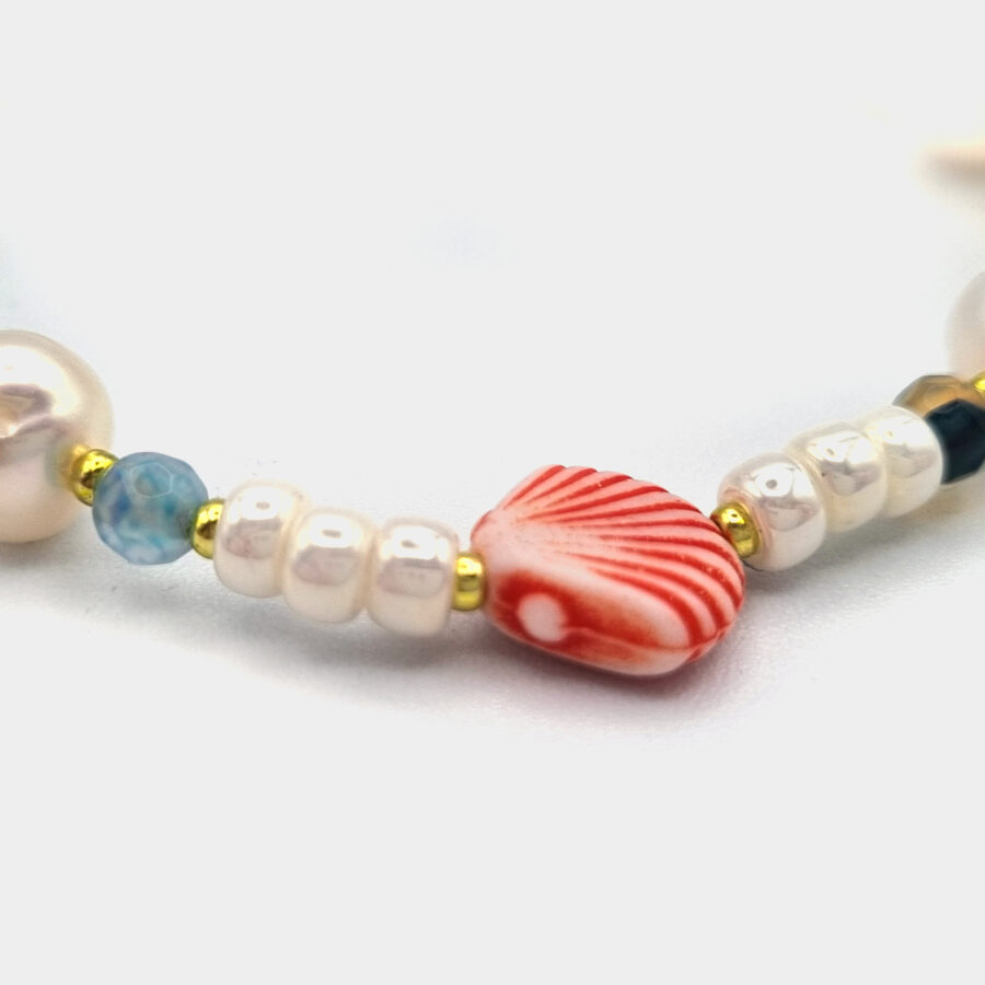 ARMBAND Süßwasserperlen mit Achat