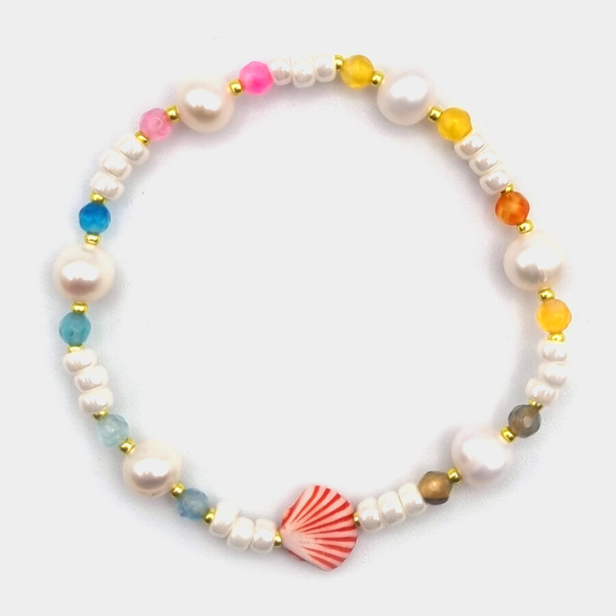 ARMBAND Süßwasserperlen mit Achat