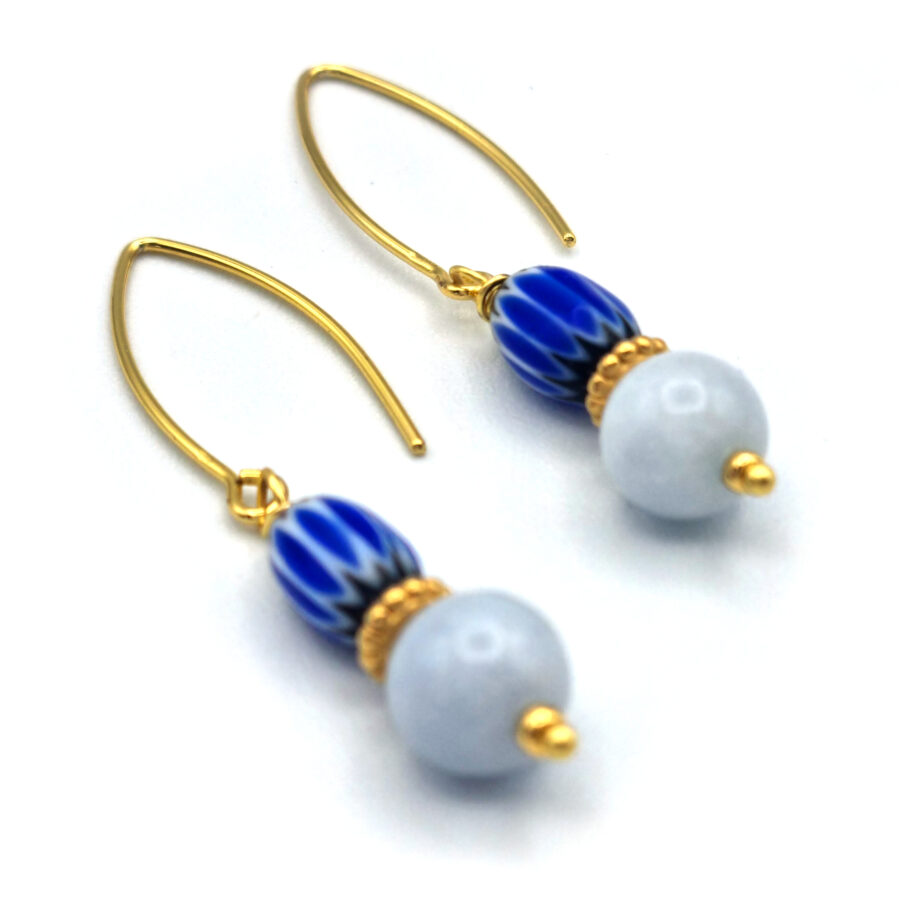 OHRRINGE Silber mit Aquamarin