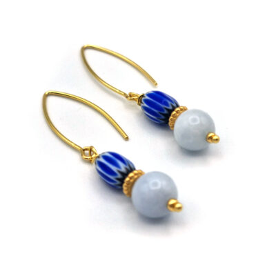 OHRRINGE Silber mit Aquamarin