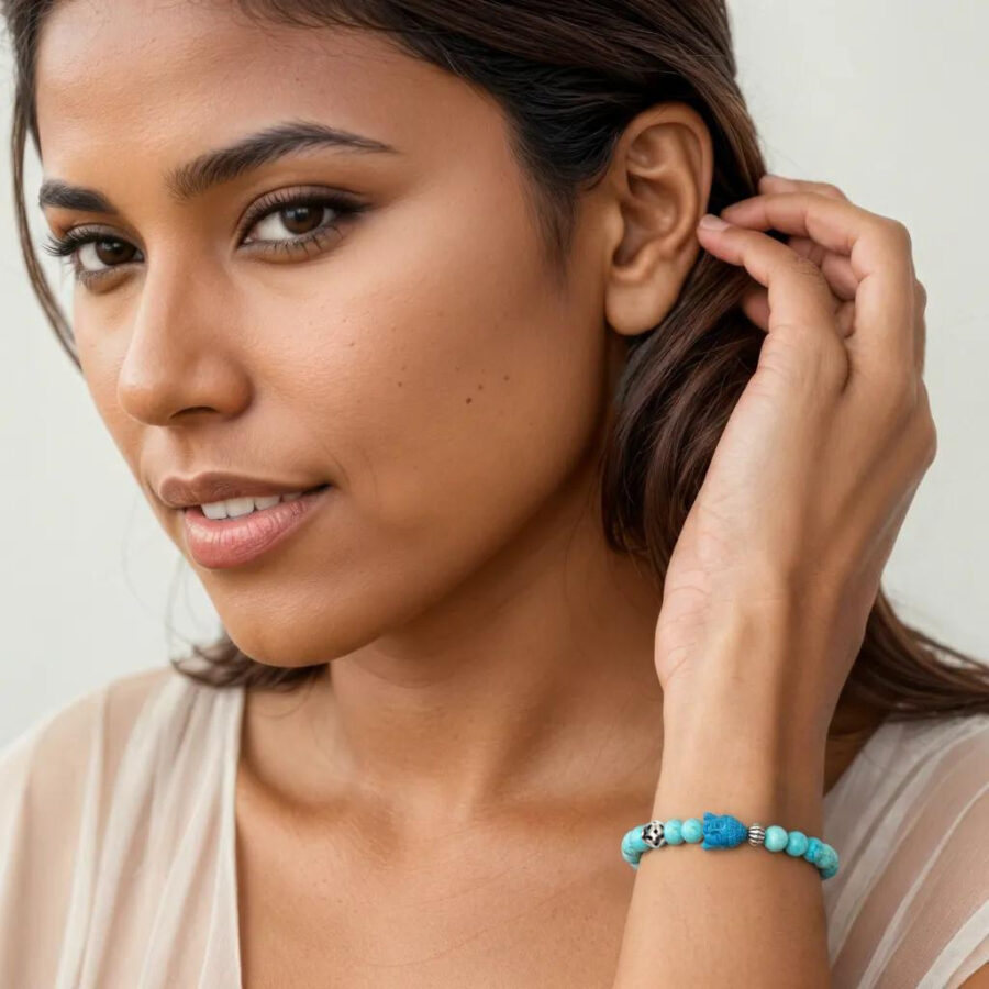 ARMBAND Hemimorphit mit Silber