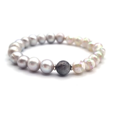 ARMBAND Perle mit Achat und Labradorit